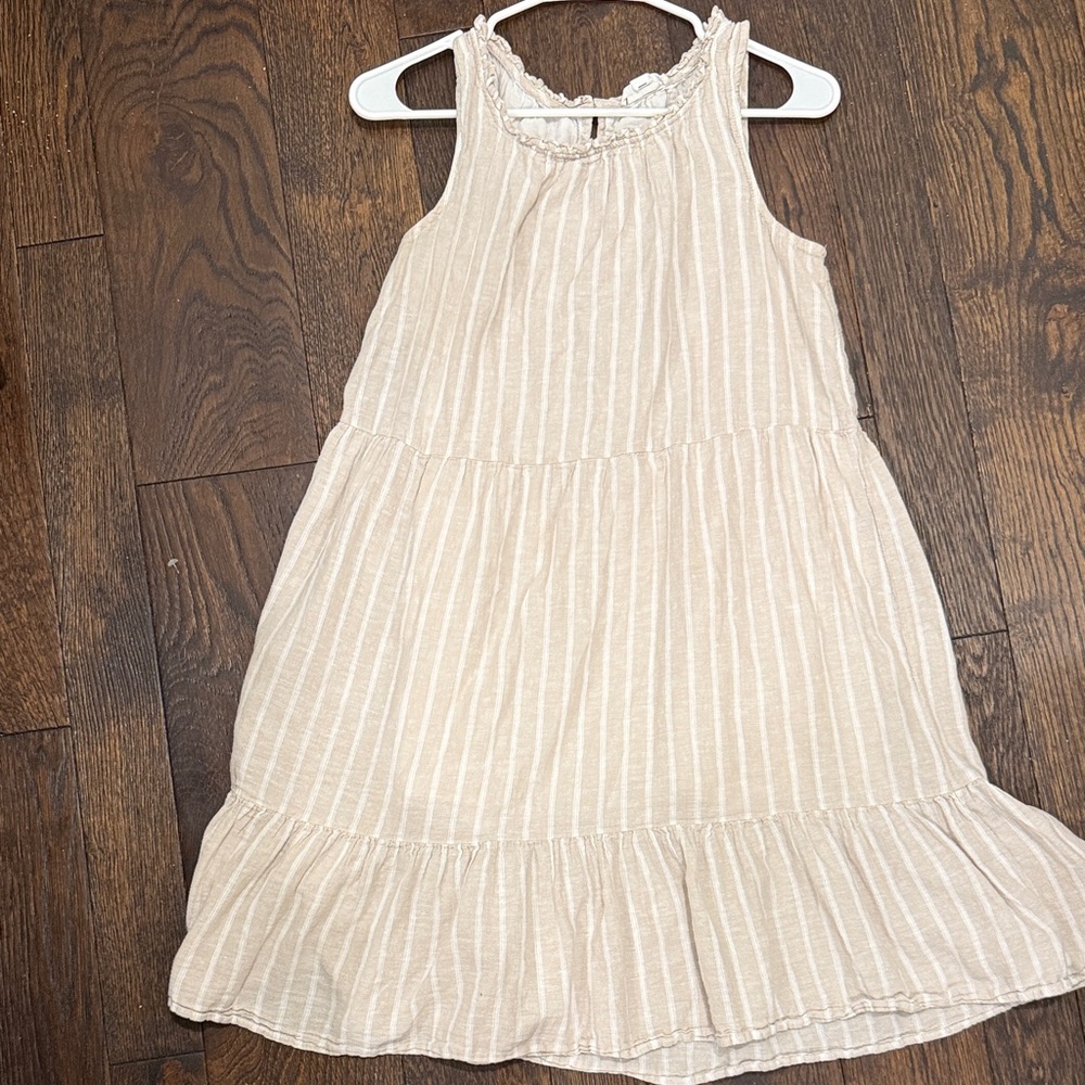 beachlunchlounge Cream Striped Midi Dress